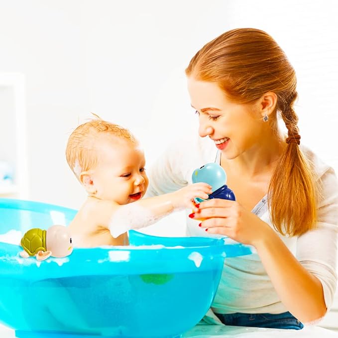Belro cute swimming bath toys for kids, colorful plastic toys with fun shapes, designed for water play and bath time enjoyment.