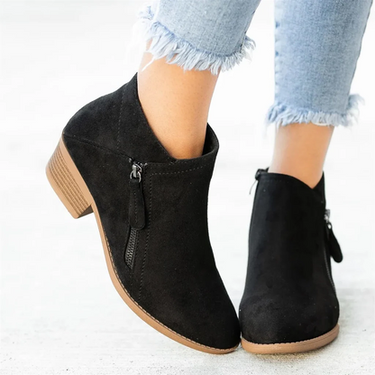 Belro orthopaedic leather women's boots with sturdy soles and ankle support, ideal for comfortable everyday wear.