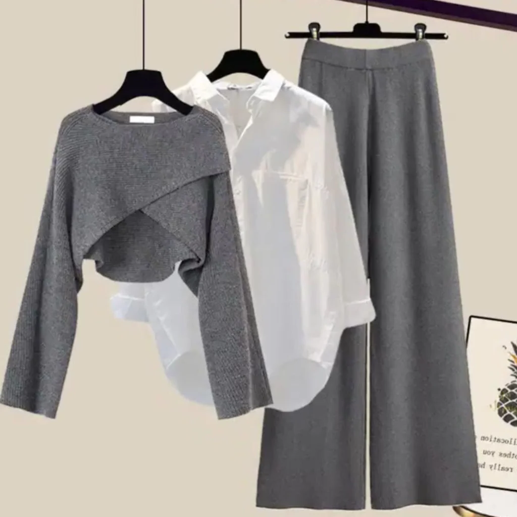 Belro 3-piece comfortable chic dress set featuring stylish, casual clothing with a relaxed fit and modern design.