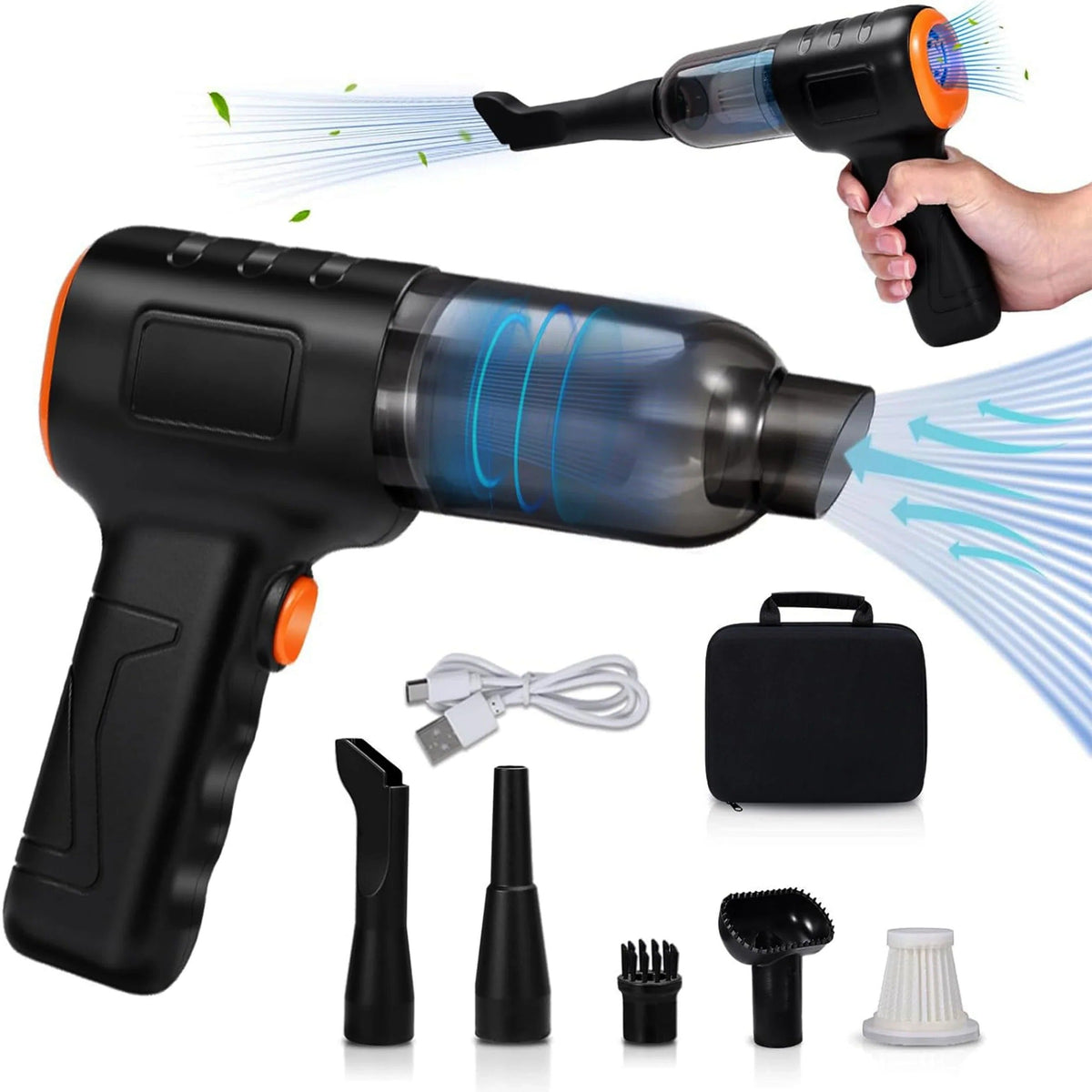 Belro cordless car vacuum cleaner with compact design and handheld nozzle for efficient vehicle cleaning.