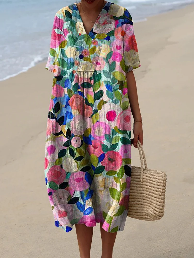 Elegant summer dress by Belro featuring lightweight fabric and a flowing design, perfect for warm weather.