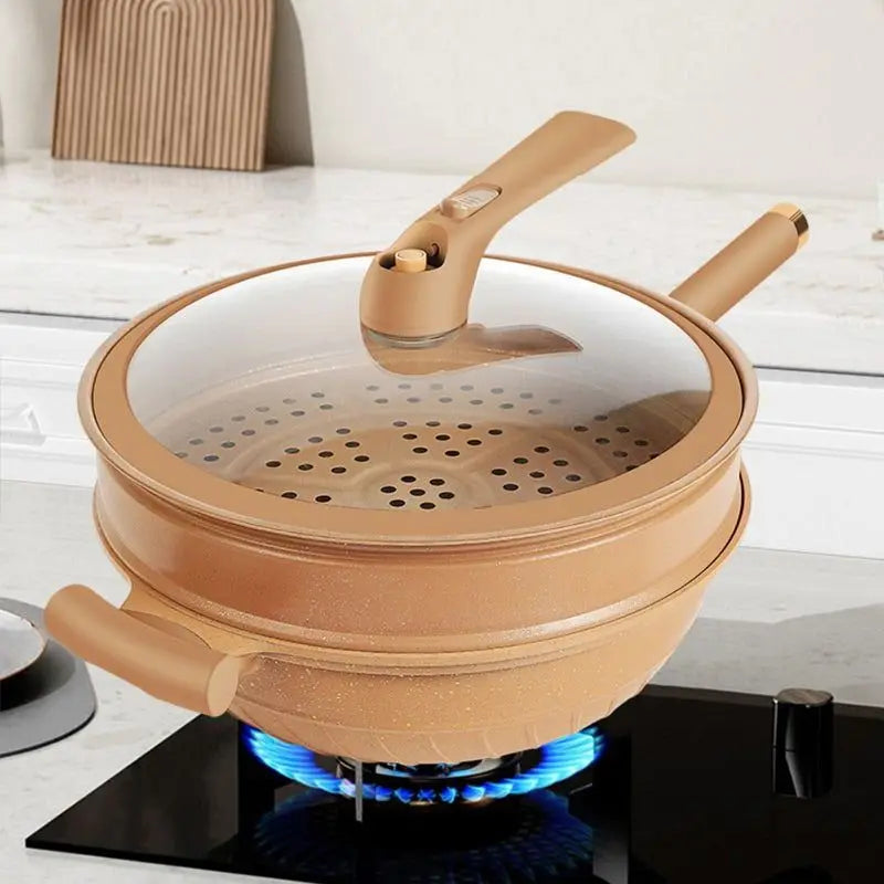 Belro Ultimate Wok Cooker for home and kitchen, featuring a sturdy design and adjustable heat controls for versatile cooking.