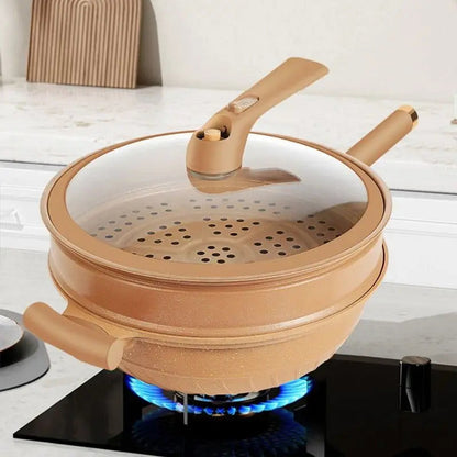 Belro Ultimate Wok Cooker for home and kitchen, featuring a sturdy design and adjustable heat controls for versatile cooking.