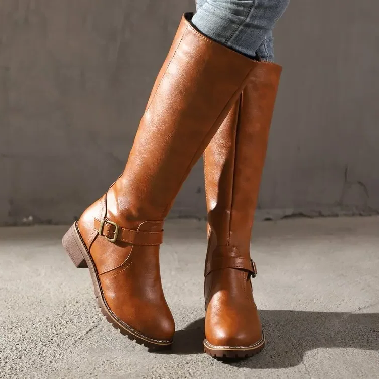 Belro elegant leather women's boots with sleek design, perfect for versatile occasions, showcasing their stylish footwear features.