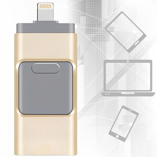 Belro USB flash drive for iPhone and Android, compact electronics device with USB and mobile connectors, on a white background.