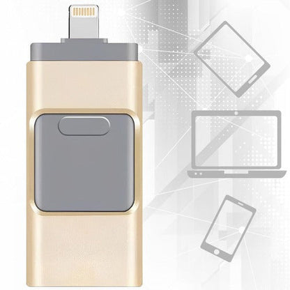 Belro USB flash drive for iPhone and Android, compact electronics device with USB and mobile connectors, on a white background.