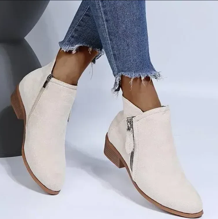 Belro orthopaedic leather women's boots with supportive design, stylish ankle-length footwear for comfortable everyday wear.
