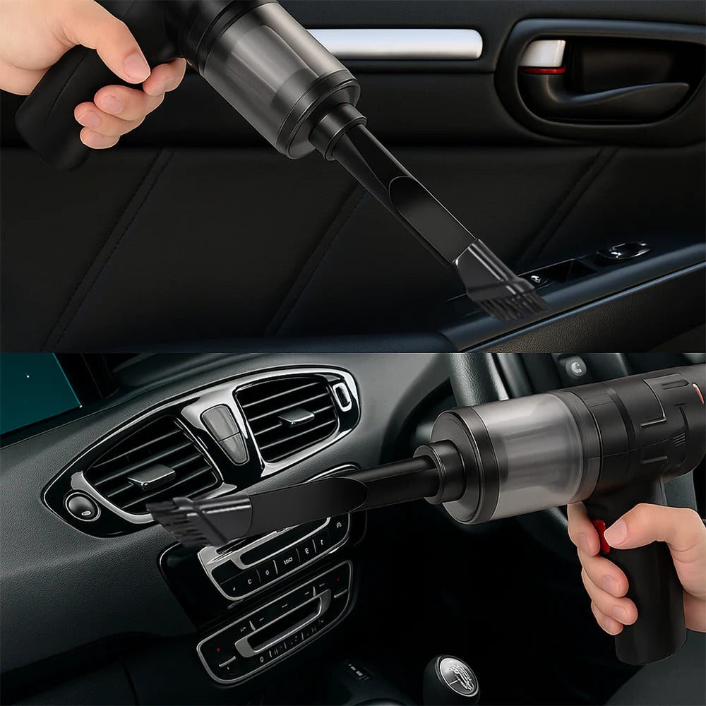 Belro cordless car vacuum cleaner with 95000Pa suction, lightweight handheld design for effective home and vehicle cleaning.