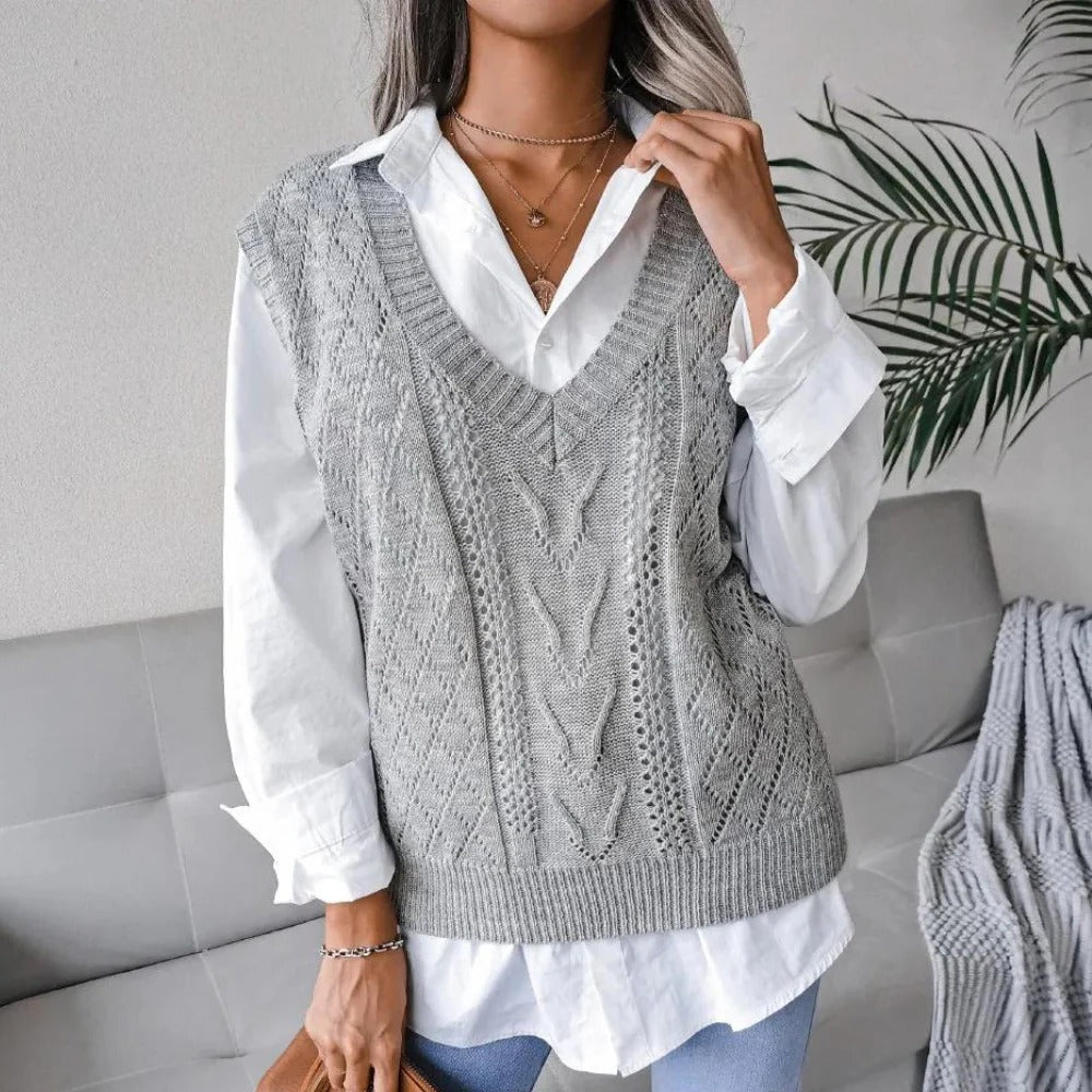Belro women's V-neck knitted cardigan, styled in automotive-inspired design, featuring detailed stitching and soft fabric.