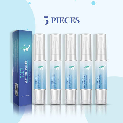 Belro teeth whitening essence pen held in hand, showing sleek design for oral care and teeth whitening.