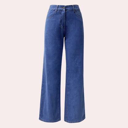 Belro casual baggy jeans for women, relaxed fit denim with pockets, showcasing stylish and comfortable everyday clothing.
