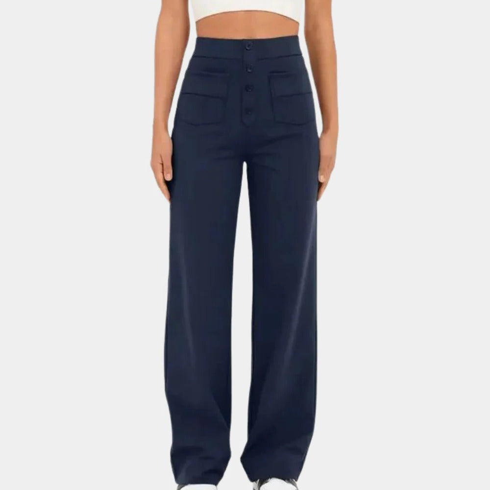 Belro casual high waisted women's trousers, stylish and comfortable clothing, shown in a natural pose.