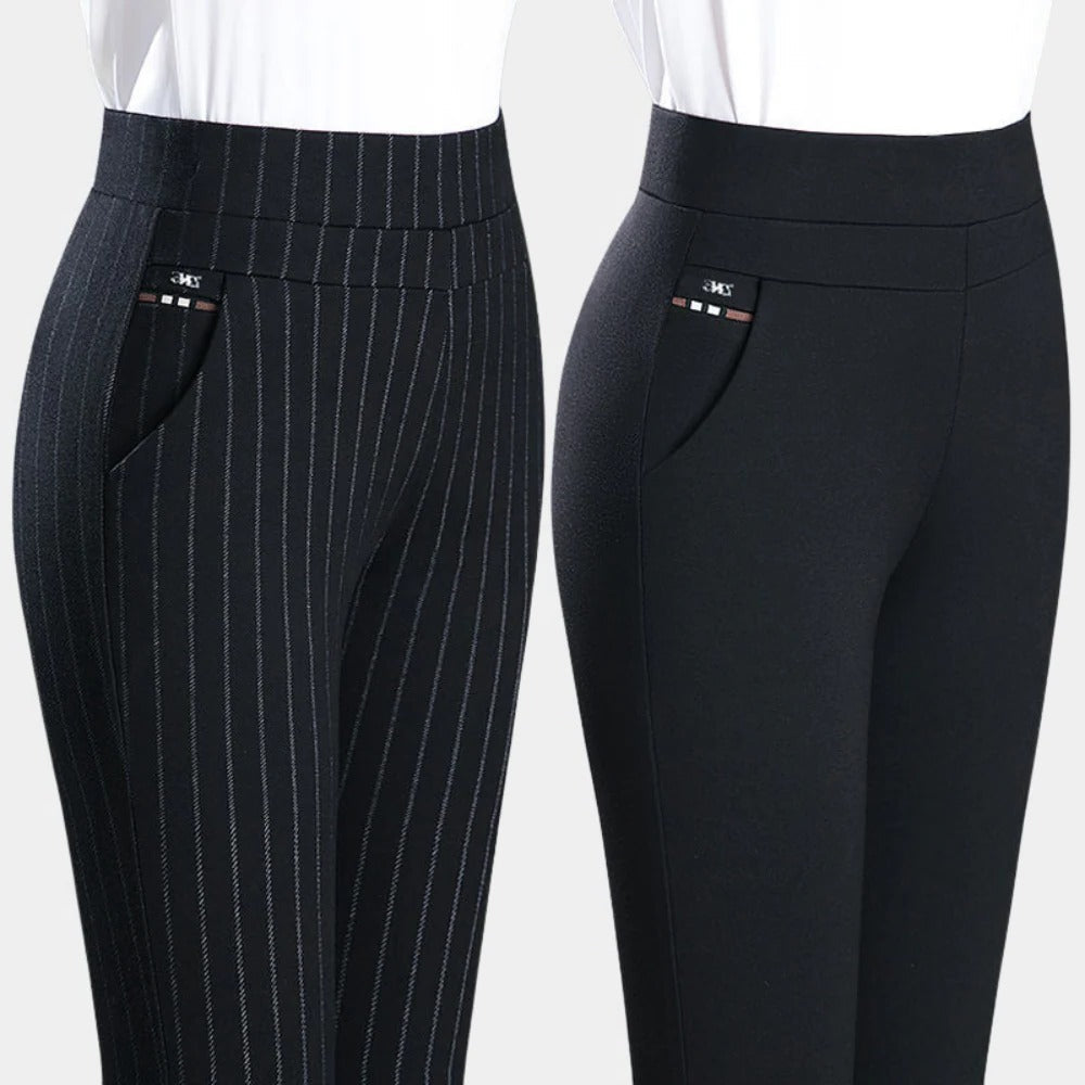 Belro high waist stretch pants in soft fabric, close-up of waistband and smooth fit for comfortable, stylish underwear or loungewear.