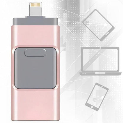Belro USB flash drive for iPhone and Android smartphones, portable electronic data storage device.