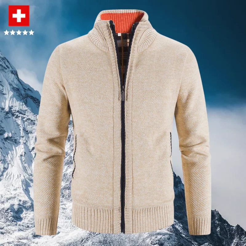 Belro winter men's cardigan with stylish design, showcasing warmth and comfort in a cozy knit fabric.