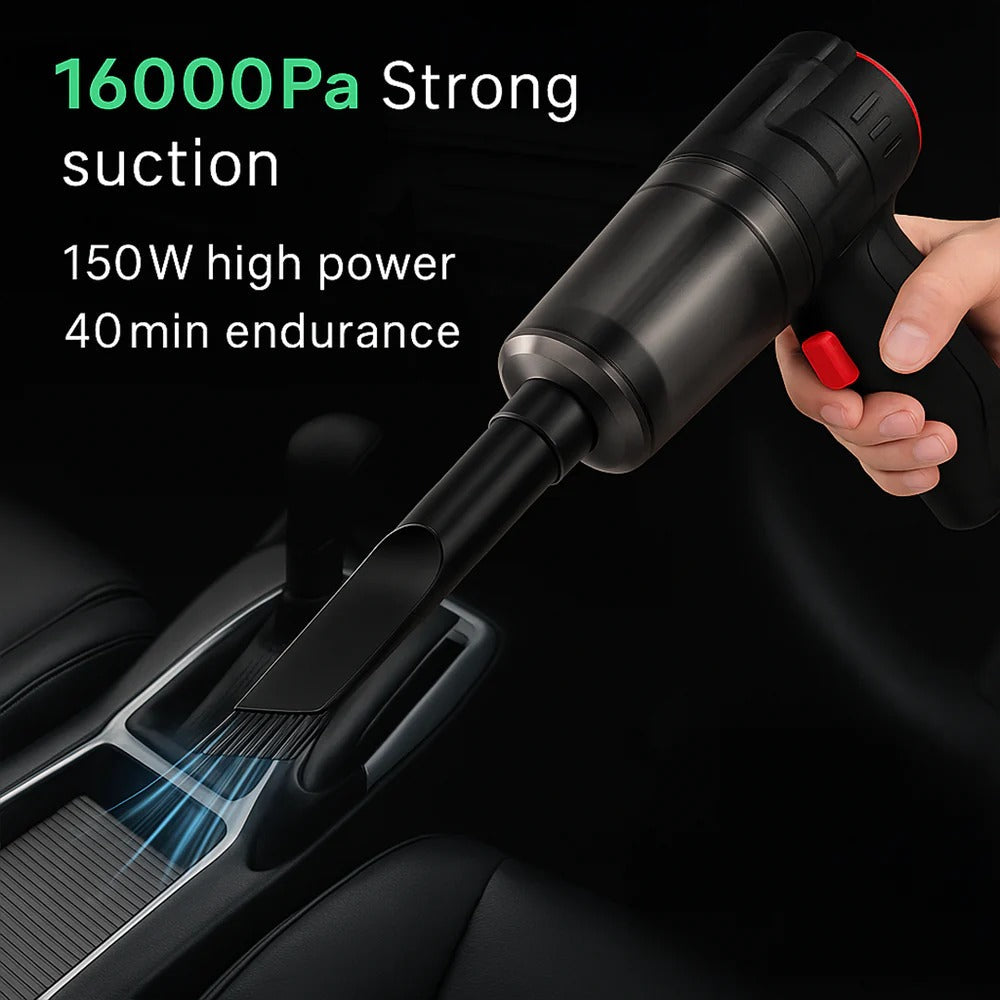 Belro cordless handheld vacuum cleaner with 95000Pa suction, lightweight design, ideal for car cleaning and home use