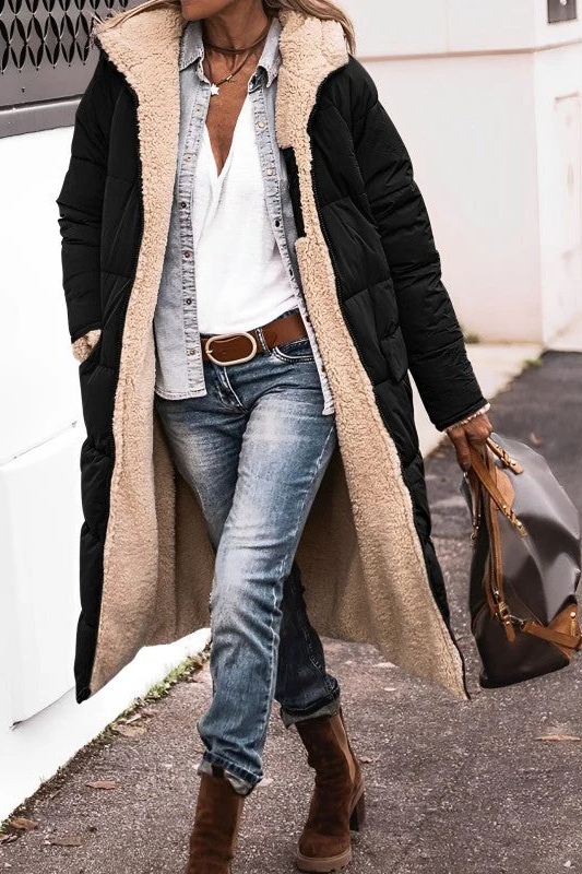 Belro women's long comfortable coat, stylish outerwear with a relaxed fit, perfect for chilly weather and casual outings.