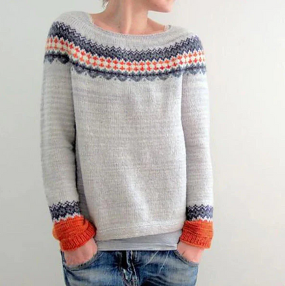 Women’s retro sweater by Belro, cozy knit sweater with vintage-inspired design, in classic colors, perfect for casual wear.