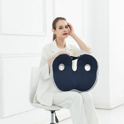 Belro adjustable memory foam sit bone relief seat cushion designed for back support and comfort in health and beauty care.