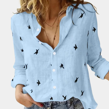 Women's long sleeve shirt by Belro, casual fit in soft fabric, shown in a front view with neutral background.
