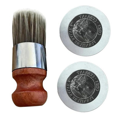 Belro Revive & Shine Leather Salve applied to footwear, highlighting a smooth, polished leather shoe surface.