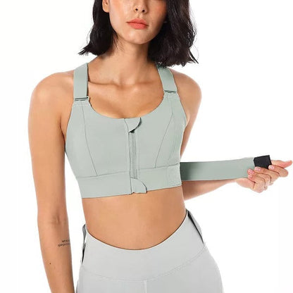 Belro high support sports bra in black, with wide straps and breathable fabric, designed for activewear and high-impact workouts.