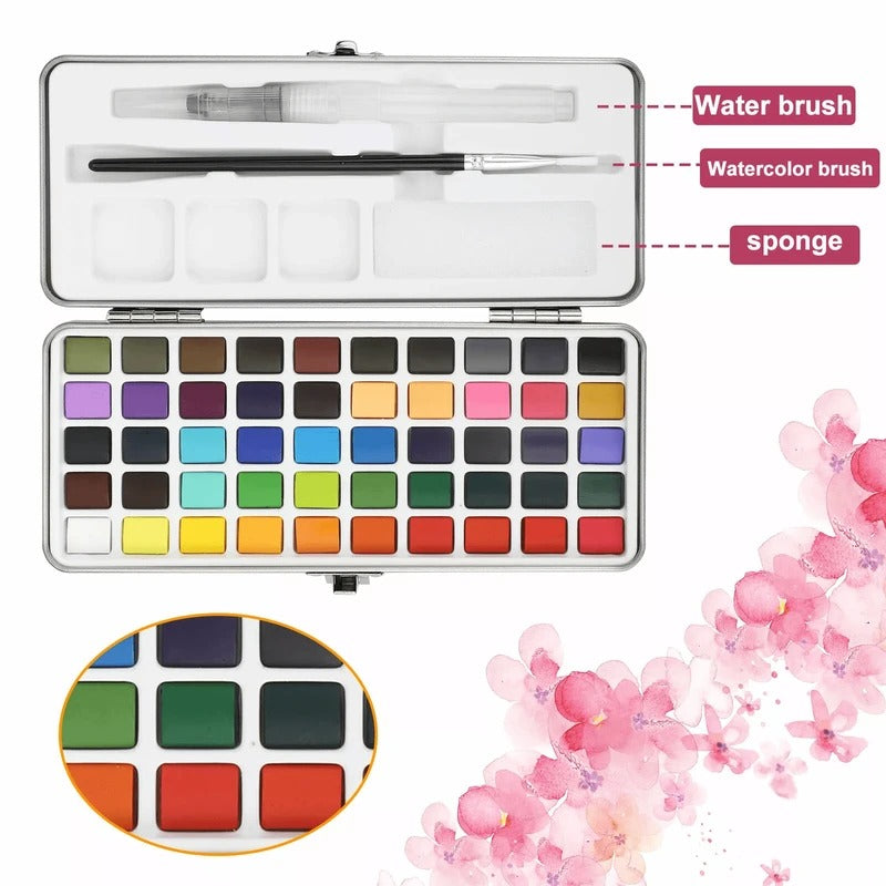Belro watercolor paint set for men, featuring vibrant colors and a compact design, displayed on a white background.