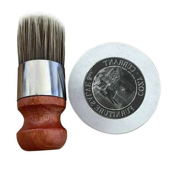Belro Revive & Shine Leather Salve applied to footwear, showing a smooth, polished leather surface with a shiny finish.