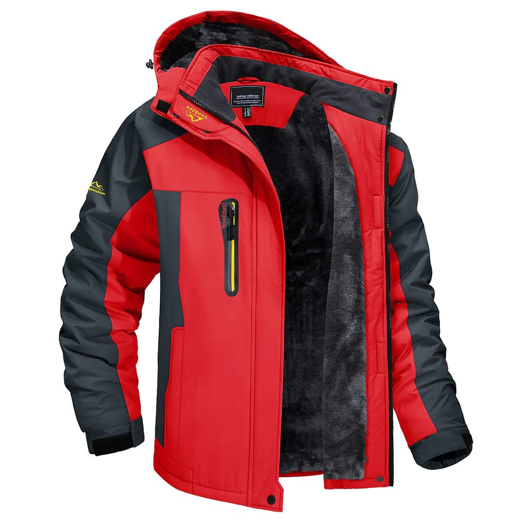 Belro windproof outdoor jacket shown with a front zipper, hood, and lightweight design suitable for outdoor activities.
