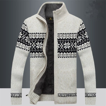 Belro men's warm fleece winter coat, navy blue, with a high collar and zip closure, suitable for cold weather.