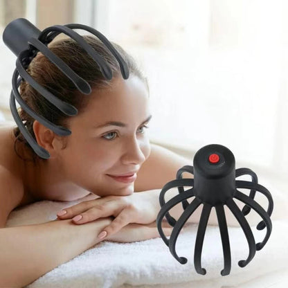 Belro electric octopus head massager with multiple flexible arms for relaxing scalp and stress relief, personal care device.
