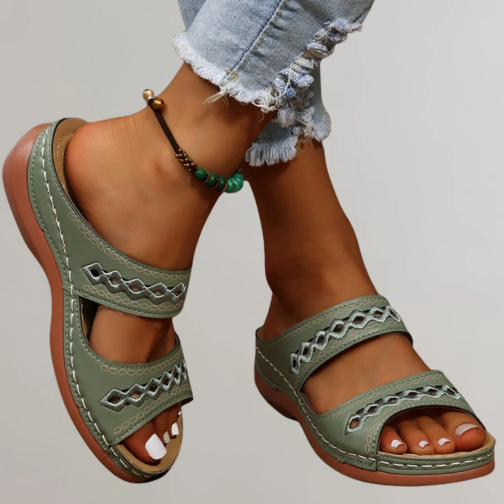 Belro orthopaedic women's summer sandals with cushioned straps and supportive soles, ideal for comfortable everyday wear.