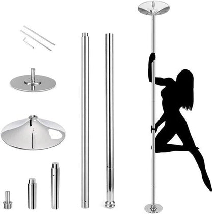 Belro portable home fitness spinning dance pole, 1.7-inch diameter, suitable for indoor dance and exercise routines.