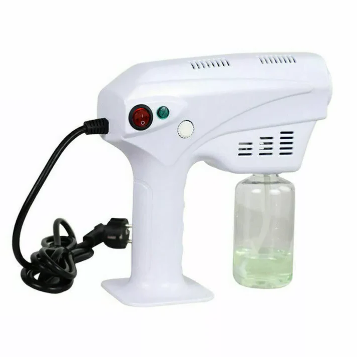 Belro handheld hair steamer for hair care, showing the sleek black device with a water tank and steam outlet.