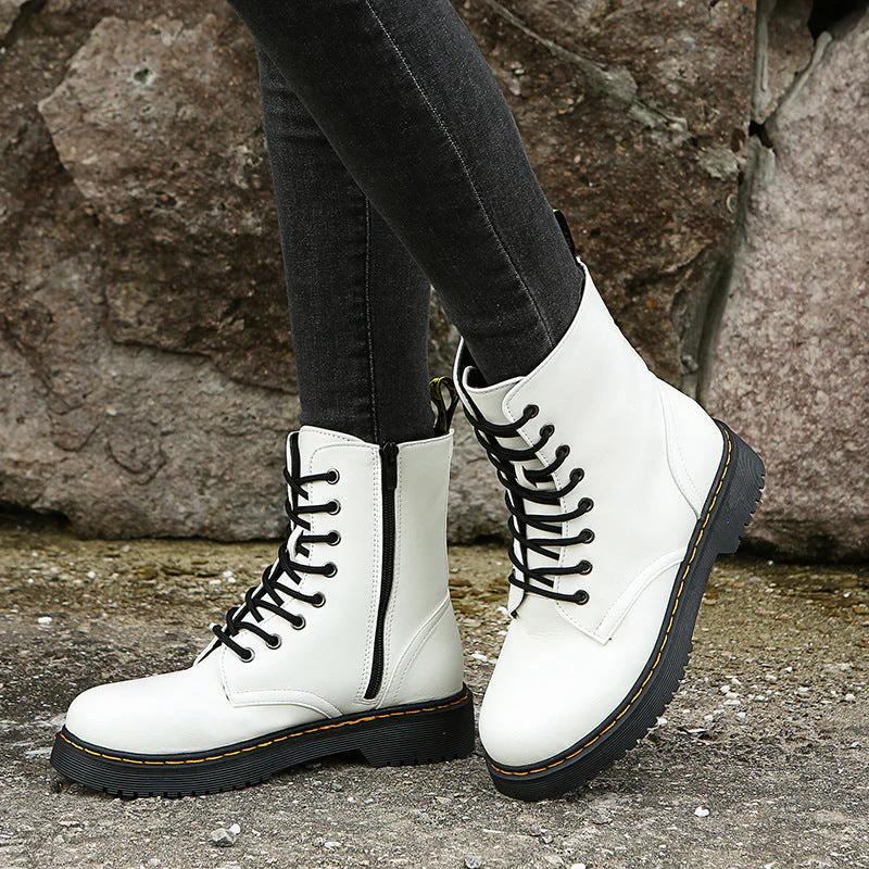 Belro comfortable lace-up boots with zipper closures, stylish footwear featuring durable construction and ankle-high design.