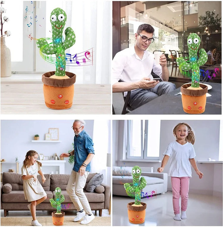 Belro Sound-Reacting Dancing Cactus Toy, a fun men's clothing accessory with a lively, animated cactus figure.