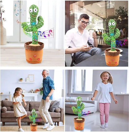 Belro Sound-Reacting Dancing Cactus Toy, a fun men's clothing accessory with a lively, animated cactus figure.