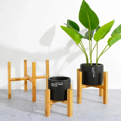 Belro wooden plant pot trays for outdoor use, natural wood finish, ideal for garden or patio plant display.