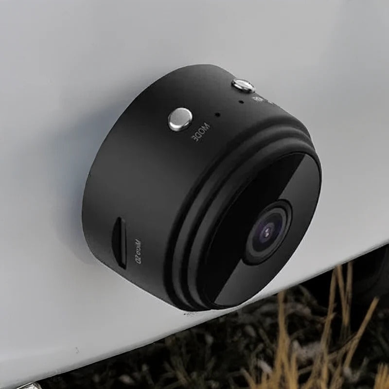 Wireless waterproof backup camera for RVs and trailers by Belro, showing the camera mounted on a vehicle for rearview monitoring.