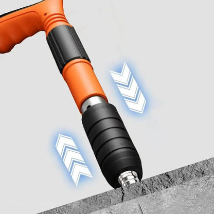 Belro Air Nailer Gun from Tools & Hardware category, showing a close-up of the pneumatic nailer with metal body and trigger.