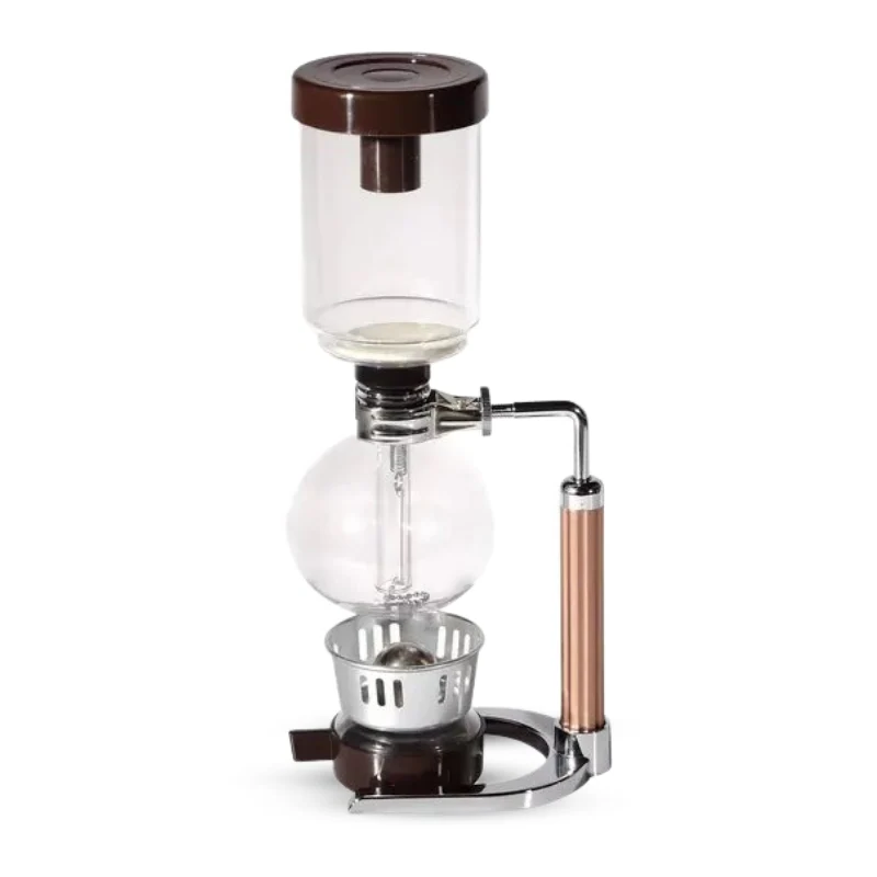 Belro Japanese Syphon Coffee Maker with glass chamber and metal stand, perfect for brewing aromatic coffee at home.
