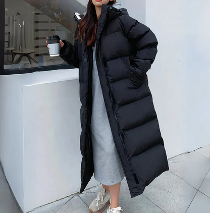 Belro windproof long jacket, stylish and functional clothing item with a sleek design, suitable for cold weather protection.