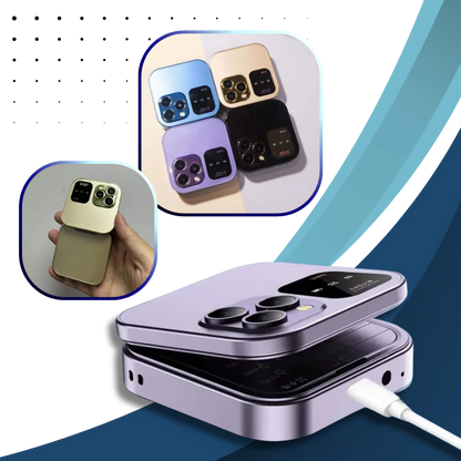 Belro dual SIM small folding cell phone open, showing keypad and screen, compact electronics design