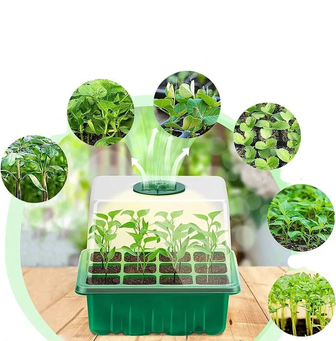 Belro nursery pot with built-in grow light for seed starting, featuring a plant tray and LED lamp for indoor gardening.