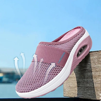 Belro orthopedic wedge sandals with supportive design, displayed as stylish slippers with cushioned soles and strap details.