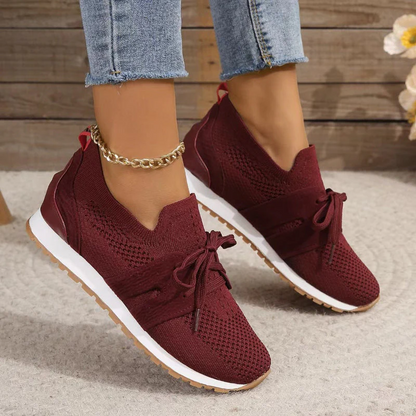 Belro orthopedic mesh sneakers with supportive design, displayed alongside suspenders in a product image.