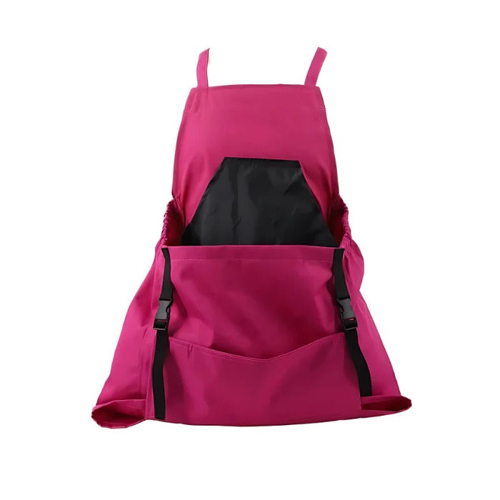 Belro durable harvesting apron with drop-release pouch, outdoor home and garden work, adjustable strap and sturdy fabric.