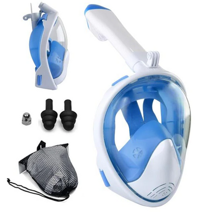 Belro full face anti-fog scuba diving mask with clear lens for underwater diving and snorkeling activities.