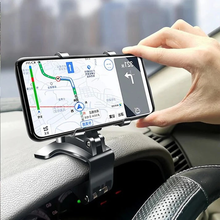 Belro multifunctional car phone holder mounted on dashboard, adjustable phone mount for easy navigation and hands-free use.
