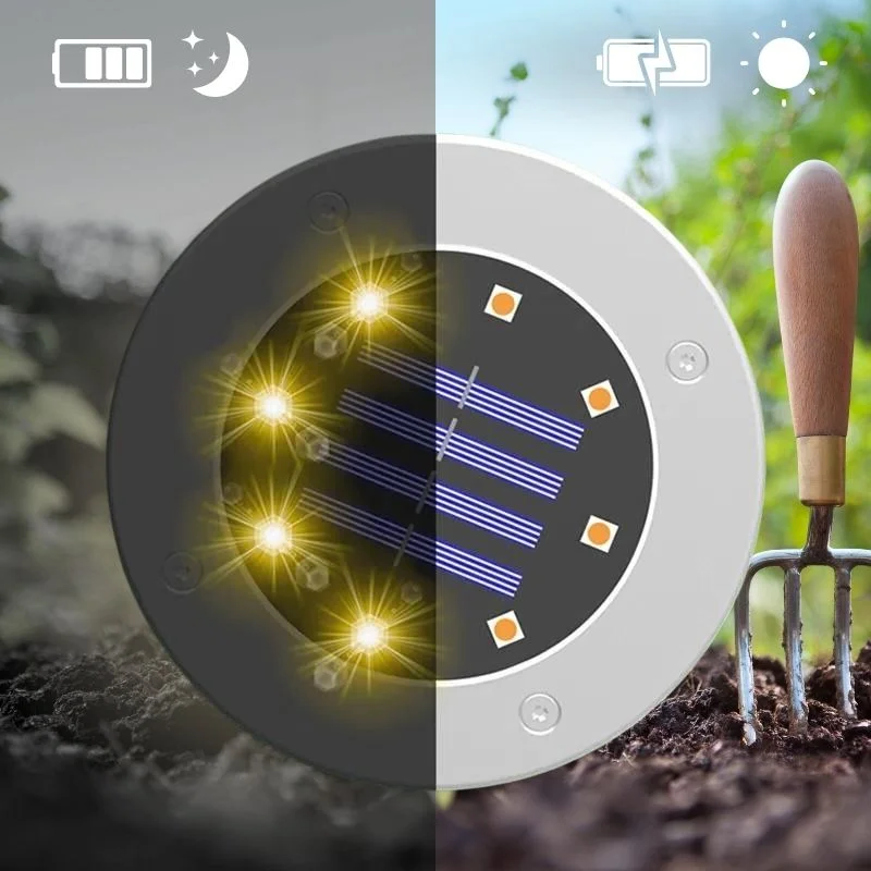 Belro outdoor solar garden lights illuminating a garden path with warm LED glow in a home and garden outdoor setting.